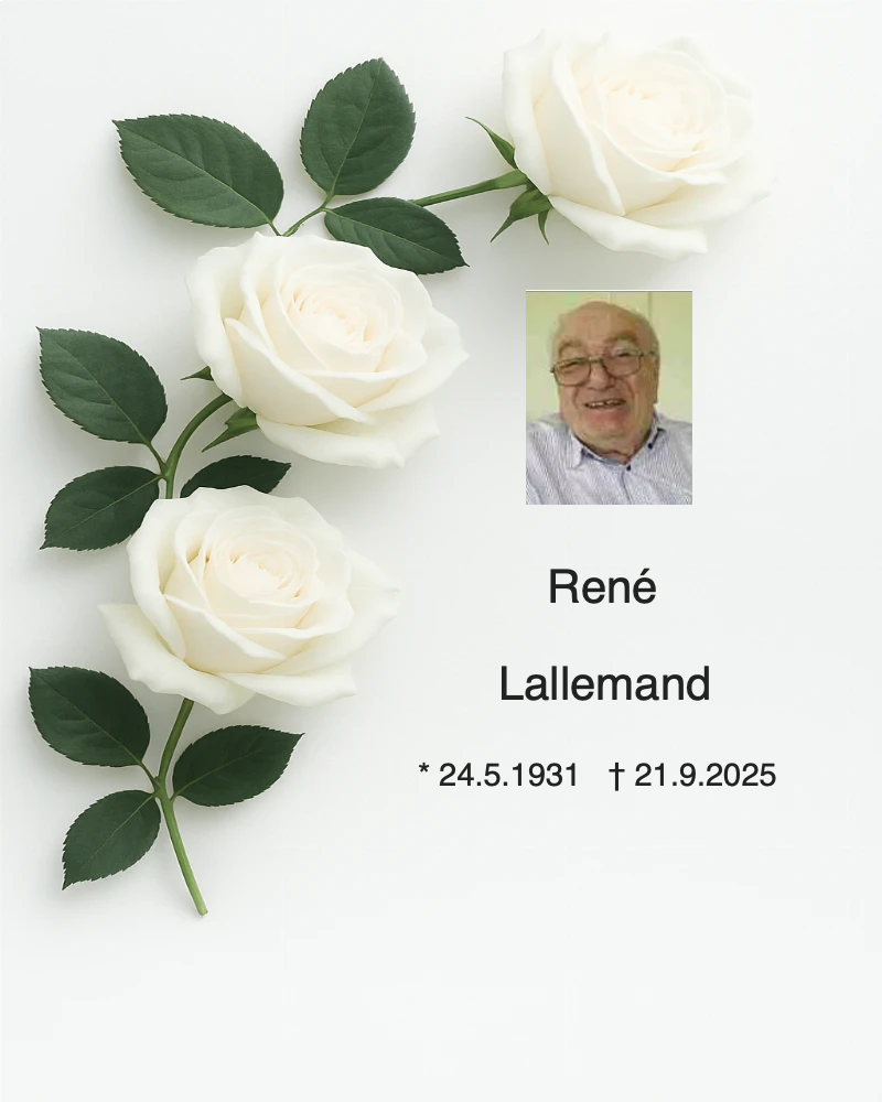 Traueranzeige für René Lallemand