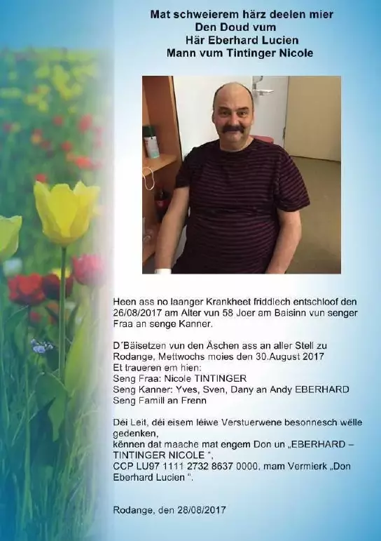 Traueranzeige für Lucien Eberhard