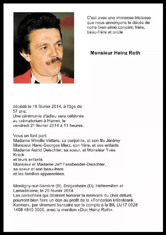 Traueranzeige für Heinz Roth