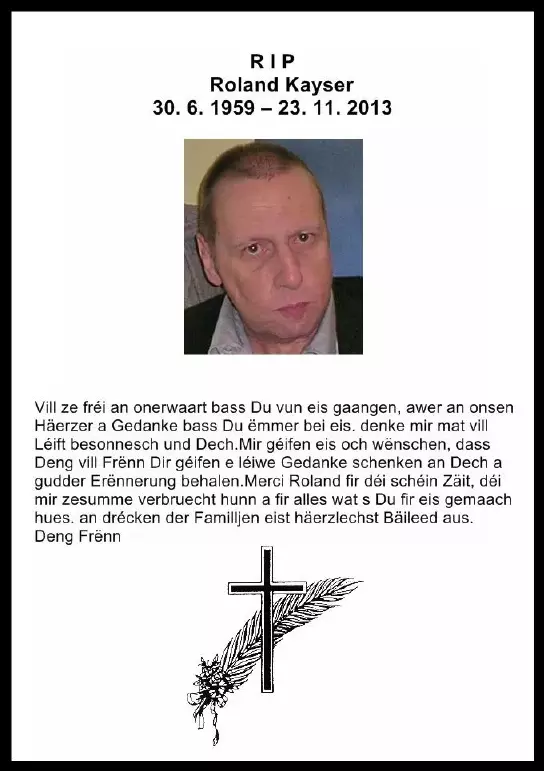 Traueranzeige für Roland Kayser