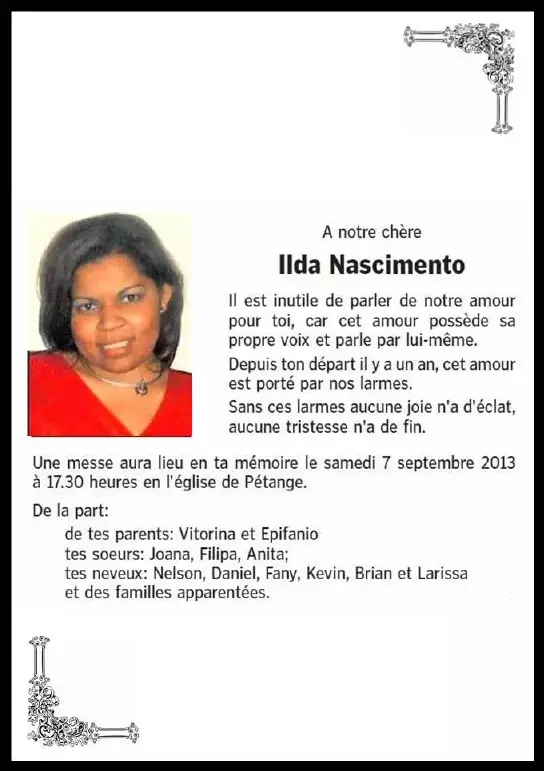 Traueranzeige für Ilda Nascimento