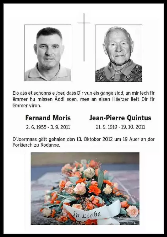 Traueranzeige für Jean-Pierre Quintus