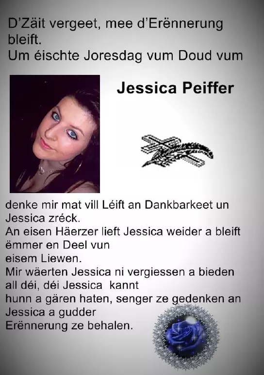 Traueranzeige für Jessica Peiffer