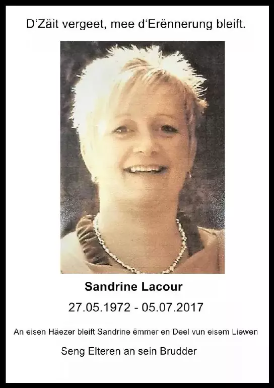 Traueranzeige für Sandrine Lacour