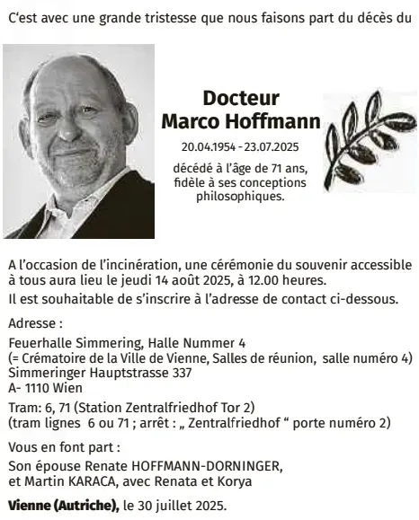 Traueranzeige für Marco Hoffmann