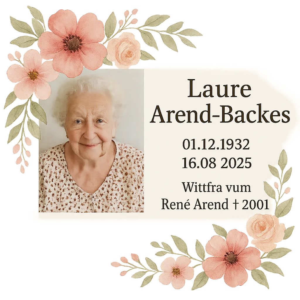 Traueranzeige für Laure Arend-Backes