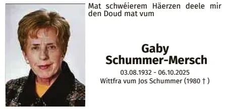 Traueranzeige für Gaby Schummer-Mersch