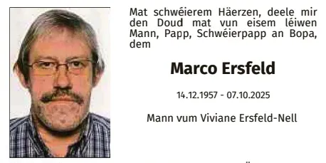 Traueranzeige für Marco Ersfeld
