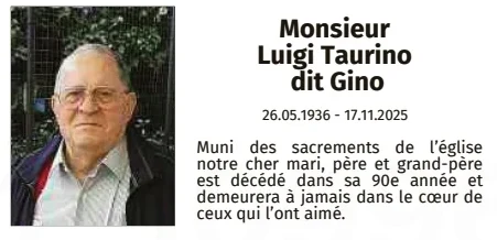 Traueranzeige für Luigi Taurino