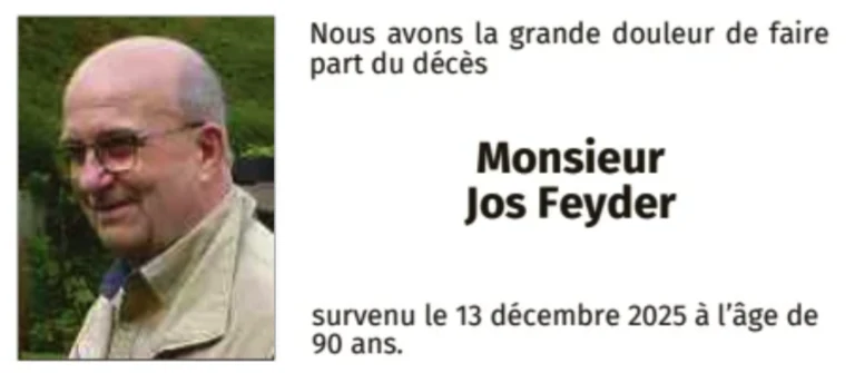 Traueranzeige für Jos Feyder