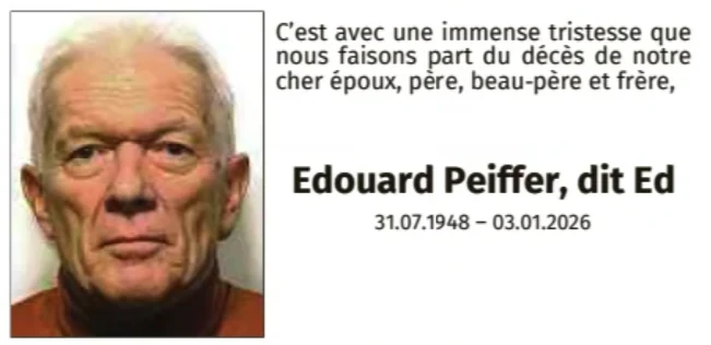 Traueranzeige für Edouard Peiffer