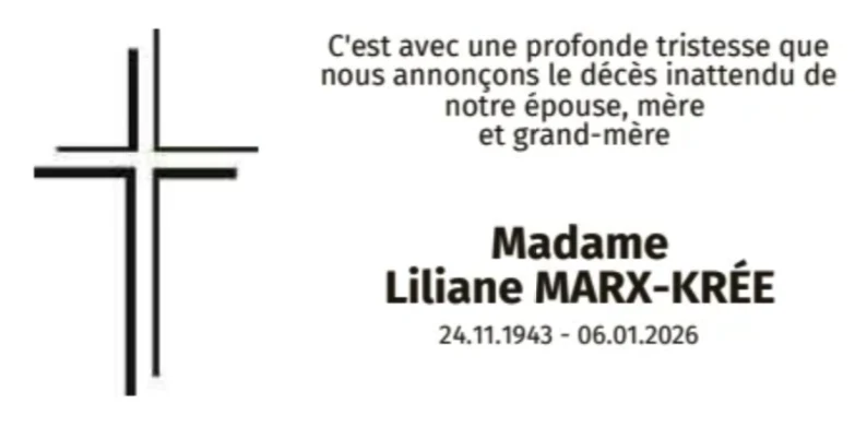 Traueranzeige für Liliane Marx-Krée