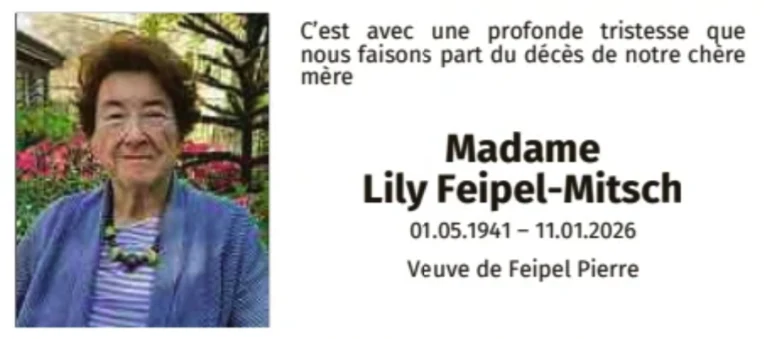 Traueranzeige für Lily Feipel-Mitsch