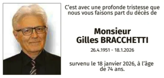 Traueranzeige für Gilles Bracchetti