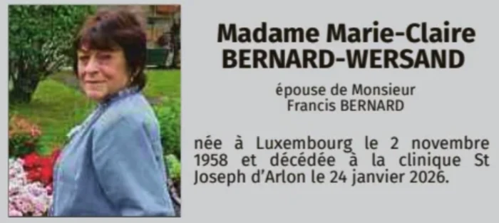Traueranzeige für Marie-Claire Bernard-Wersand